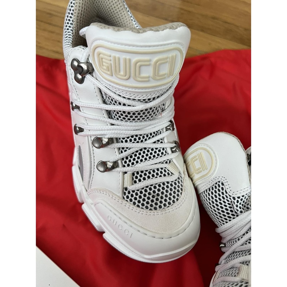 Gucci White Flash trek white women Sneakers Size 35 - Picture 8 of 13